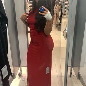 Long, red dress size S